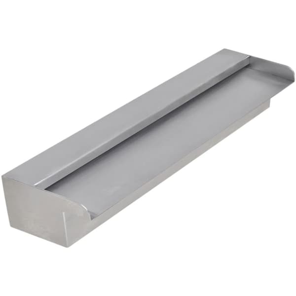 Fontæner - Rektangulært vandfald/fontæne til svømmebassin rustfrit stål 45 cm