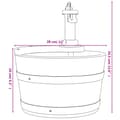 Miniatyrbild 10 av 10: Fontäner - Living Vattenfontän med pump 28x28x34,5 cm massivt granträ