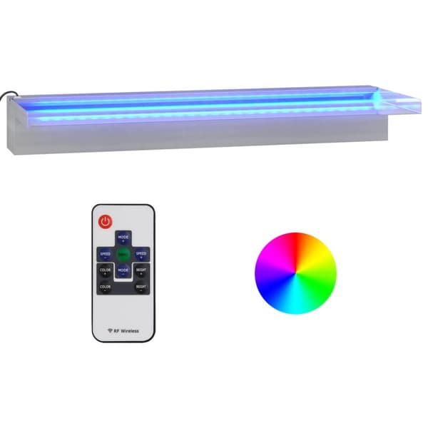 Fontæner - Living vandfald med LED'er og RGB-farver 60 cm rustfrit stål