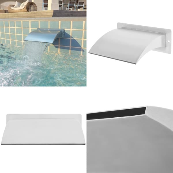 Fontæne til svømmebassin rustfrit stål 30x9x26 cm sølv - Vandfontæne Til Svømmebassin - Vandfontæne Til Svømmebassiner - Home & Living