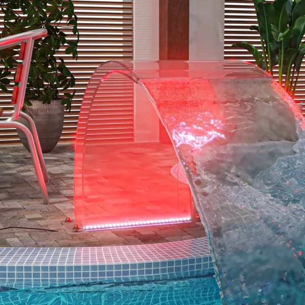 Poolfontæne m. RGB LED'er 50 cm akryl - Poolfontæne - Poolfontæner - Home & Living