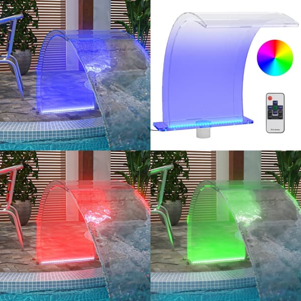 Poolfontæne m. RGB LED'er 50 cm akryl - Poolfontæne - Poolfontæner - Home & Living