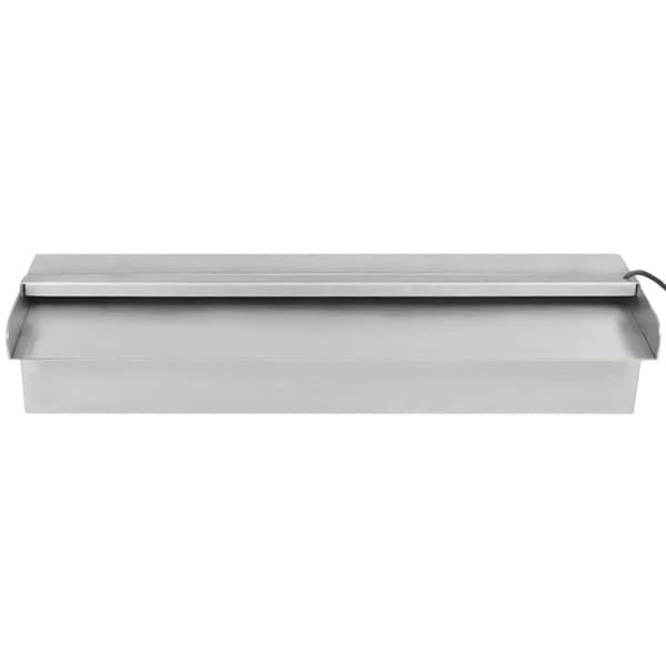Rektangulær vandfaldsfontæne med LED-lys rustfrit stål 45 cm - Fontæne Til Pool - Fontæner Til Pools - Home & Living