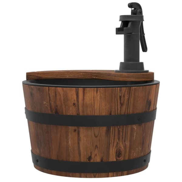 Vattenfontän med pump 28x28x34,5 cm massivt granträ - Utefontän - Utefontän - Home & Living