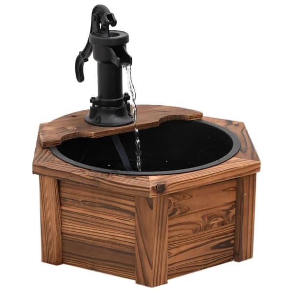 Vattenfontän med pump 57x57x53 cm massivt granträ - Utefontän - Utefontän - Home & Living