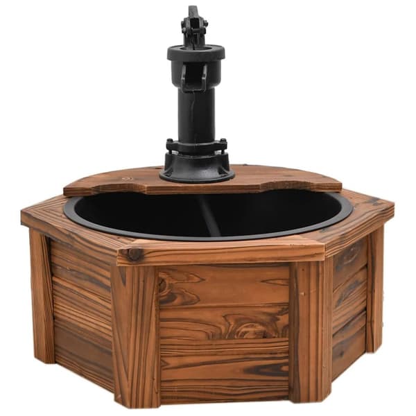 Vattenfontän med pump 57x57x53 cm massivt granträ - Utefontän - Utefontän - Home & Living