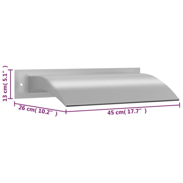 Trädgårdsfontän silver 45x9x26 cm rostfritt stål - Pool Fontän - Pool Fontäner - Home & Living