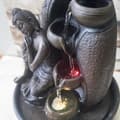 Miniatyrbild 3 av 3: ZEN'LIGHT Interiörfontän Krishna - Buddhafontän - Feng Shui dekoration - LED-belysning - Brun