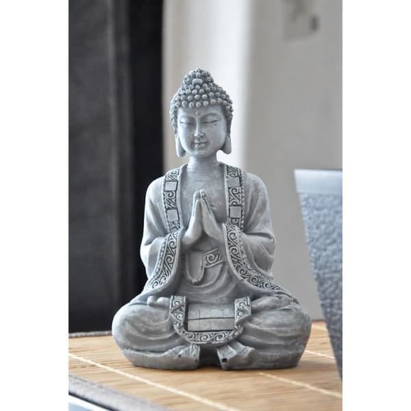 Sagesse SCFRBFB inomhusfontän - Zen'Light - Buddha - LED-belysning - Grå