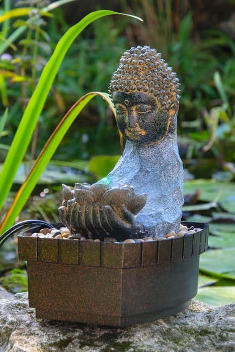 Dobar inomhusfontän - 96430e - Grå Buddha inomhusfontän
