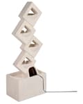 Miniatyrbillede 7 af 11: Havefontæne i beige resin, udendørs fontæne med LED-lys moderne design