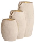 Miniatyrbilde 1 av 11: Utendørs Vannfunksjon Beige Harpiks Fontene Hage Lys LED Plugged Moderne Design