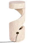 Miniatyrbilde 5 av 8: Utendørs Vannfunksjon Beige Resin Fontene Hage med LED-lys Plugged Moderne Design