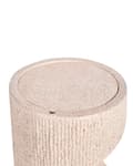 Miniatyrbilde 6 av 8: Utendørs Vannfunksjon Beige Resin Fontene Hage med LED-lys Plugged Moderne Design