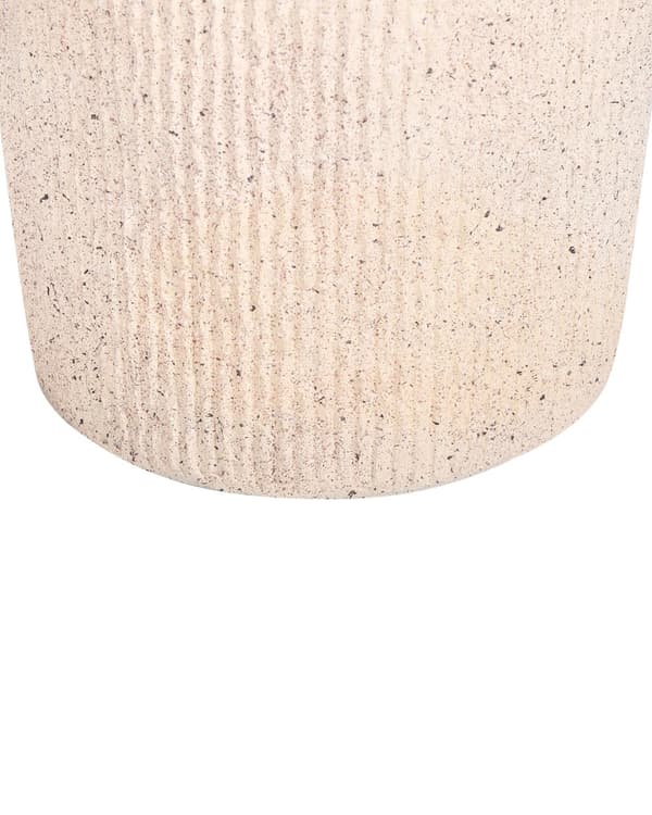 Utendørs Vannfunksjon Beige Resin Fontene Hage med LED-lys Plugged Moderne Design