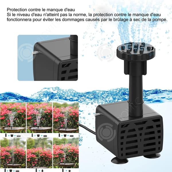 INN Outdoor Solar Garden Fountain 5w vattenpump 8 munstycken Solar Fountain Pump för akvarium damm eller trädgård dekoration