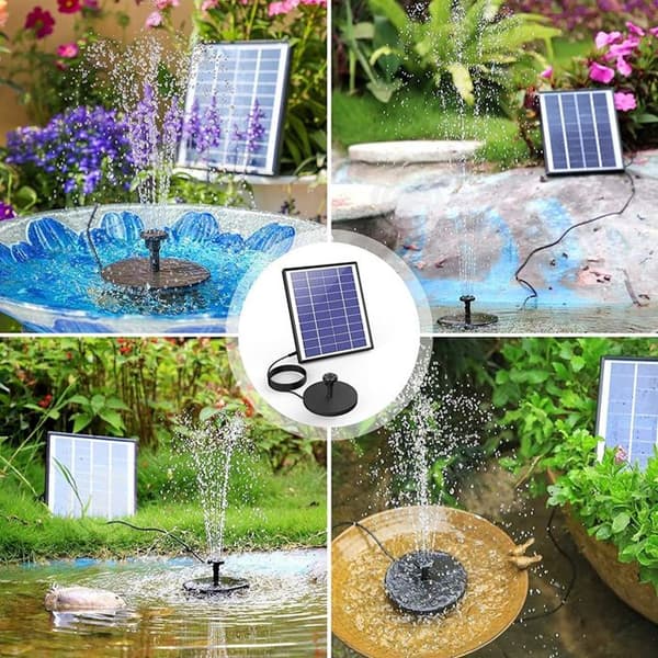INN Outdoor Solar Garden Fountain 5w vattenpump 8 munstycken Solar Fountain Pump för akvarium damm eller trädgård dekoration