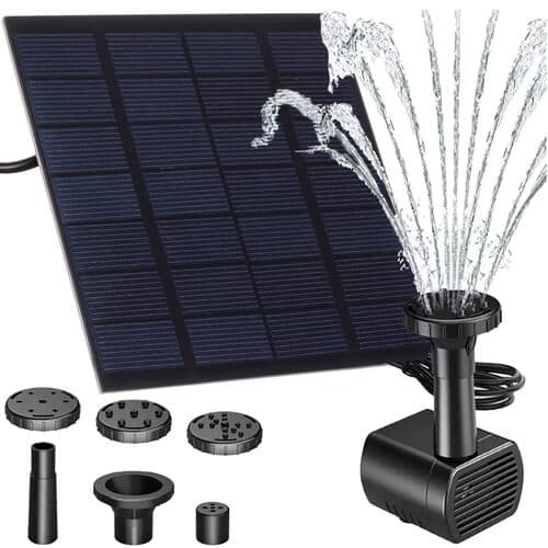 Solcellsdriven Fontän | Vattenpump för Fågelbad och Fontäner