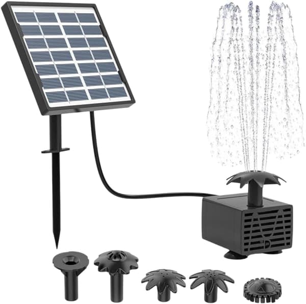 Solar Fountain Water Fountain, Trädgårdsdekoration, Vattenfontän solcellsdriven-Enkel Installation