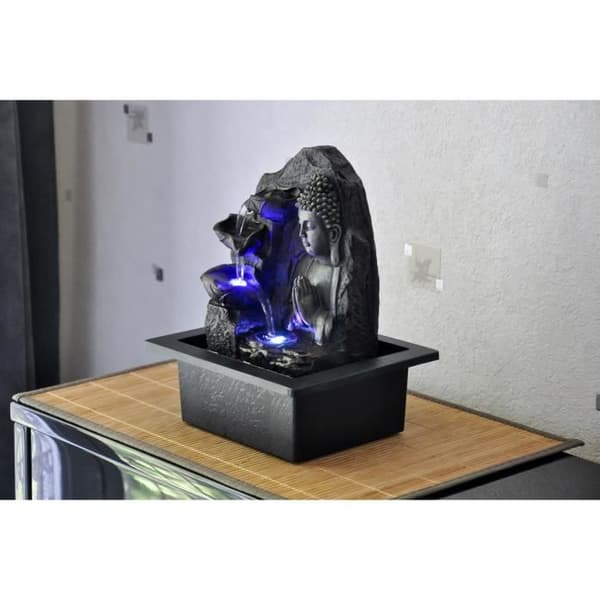 Zen'Light Buddha Spirituality inomhusfontän - LED-belysning - SCFRBL2 - Brun