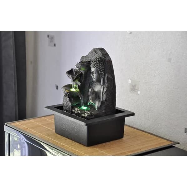 Zen'Light Buddha Spirituality inomhusfontän - LED-belysning - SCFRBL2 - Brun