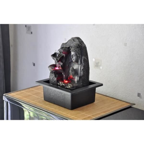 Zen'Light Buddha Spirituality inomhusfontän - LED-belysning - SCFRBL2 - Brun