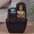 Miniatyrbild 3 av 6: Liten hartsfontän inomhus med Theravada Buddha LED