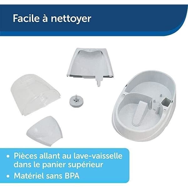 Vattenfontän - PetSafe - Drinkwell Platinum - 5 L - Justerbart flöde - Anti-lukt och bakterier