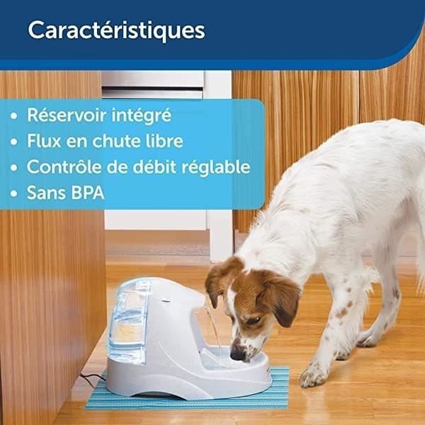 Vattenfontän - PetSafe - Drinkwell Platinum - 5 L - Justerbart flöde - Anti-lukt och bakterier