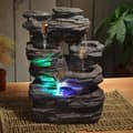 Miniatyrbild 1 av 2: Pietra SCFR130 inomhusfontän - Zen'Light - Zen-dekoration med LED-belysning - Grå