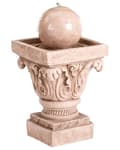 Miniatyrbilde 5 av 11: Vannfontene Beige Harpiks LED-belysning Klassisk design Hage Fontene Dekor