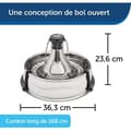 Miniatyrbild 5 av 6: PetSafe - Drinkwell 360° rostfritt stål husdjursvattenfontän. 3,8 L kapacitet, 5 anpassningsbara kaskadvattenstrålar