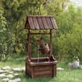 Miniatyrbild 1 av 2: Vattenbrunn med pump 57x50x112 cm massivt granträ