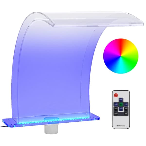 Poolfontän med RGB LED akryl 50 cm