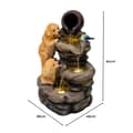 Miniatyrbild 5 av 11: Elektrisk TRÄDGÅRDSFONTÄN för utomhusbruk | Varmvita LED-lampor | Tyst pump | 7 m elkabel | Rengöringsborste INGÅR | Dekoration för hem, uteplats, trä