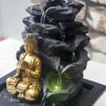 Miniatyrbild 3 av 3: ZEN inomhusfontän med Shira Buddha-statyett - Svart