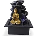 Miniatyrbild 1 av 3: ZEN inomhusfontän med Shira Buddha-statyett - Svart