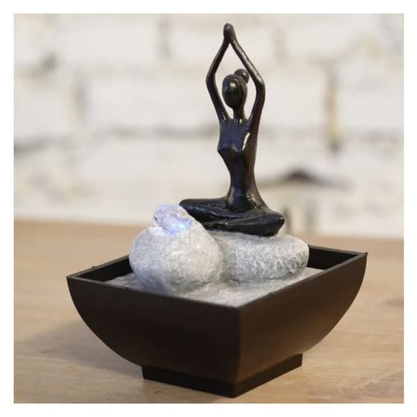 Yoga 2 inomhus LED-fontän - Svart - ZEN LIGHT - Originalitet - Modern stil - Reducerat flödespump