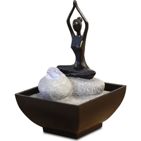 Yoga 2 inomhus LED-fontän - Svart - ZEN LIGHT - Originalitet - Modern stil - Reducerat flödespump