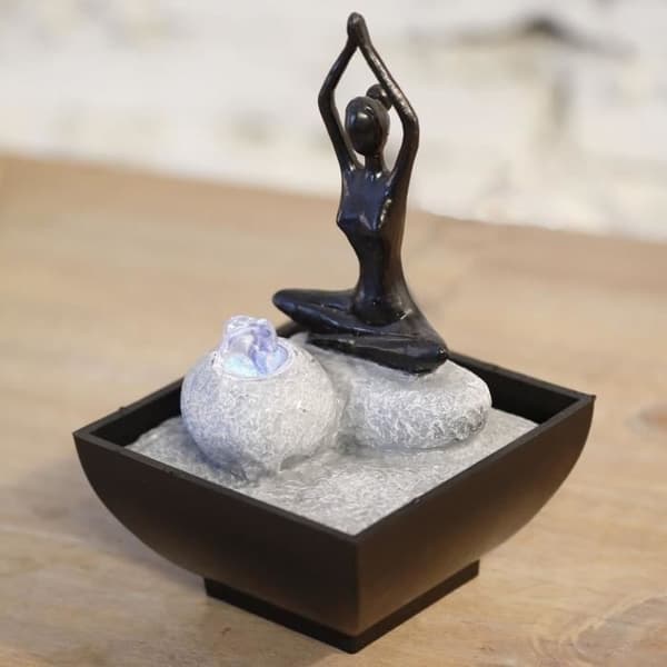 Yoga 2 inomhus LED-fontän - Svart - ZEN LIGHT - Originalitet - Modern stil - Reducerat flödespump