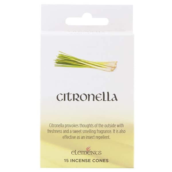 Elements Citronella Incense Cones (Box Of 12 Packs)