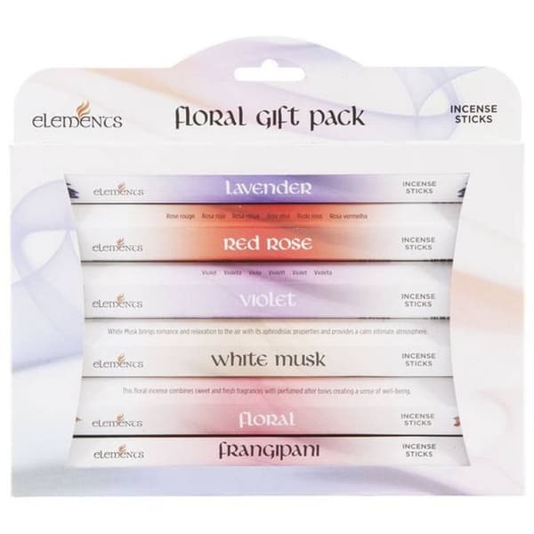 Something Different Elements Incense Stick Floral Gift Pack (Pack Of 6) Multicolour One Size