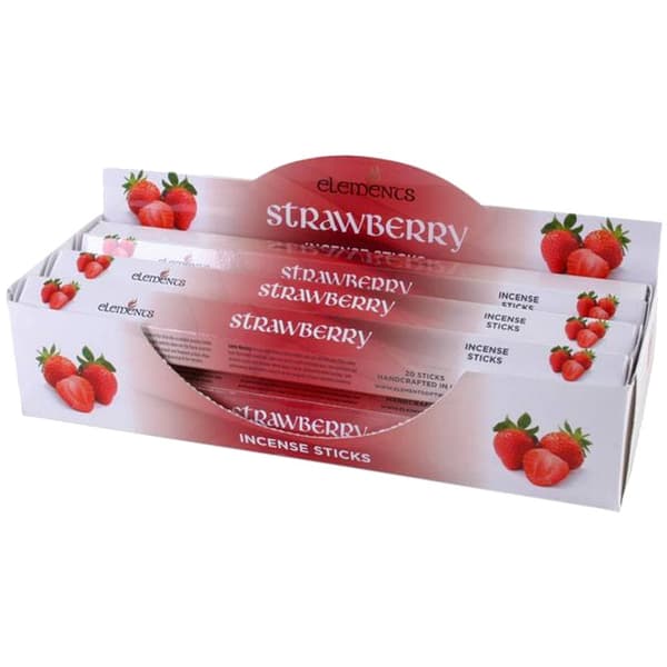 Elements Strawberry Incense Sticks (Box Of 6 Packs) Red One Size