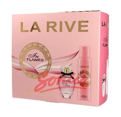 La Rive Kvinde In Flames Gavesæt (90 ml EDP + deo spray 150 ml)
