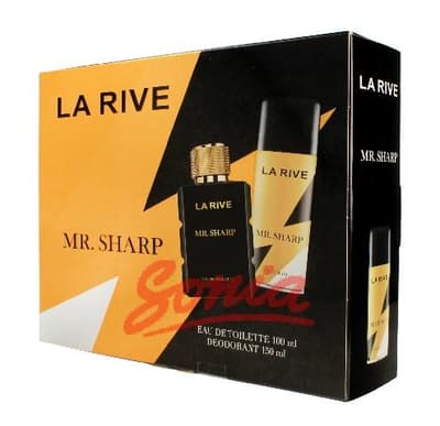 La Rive til mænd Mr.Sharp Gavesæt (EDT 100ml + 150ml deo spray)