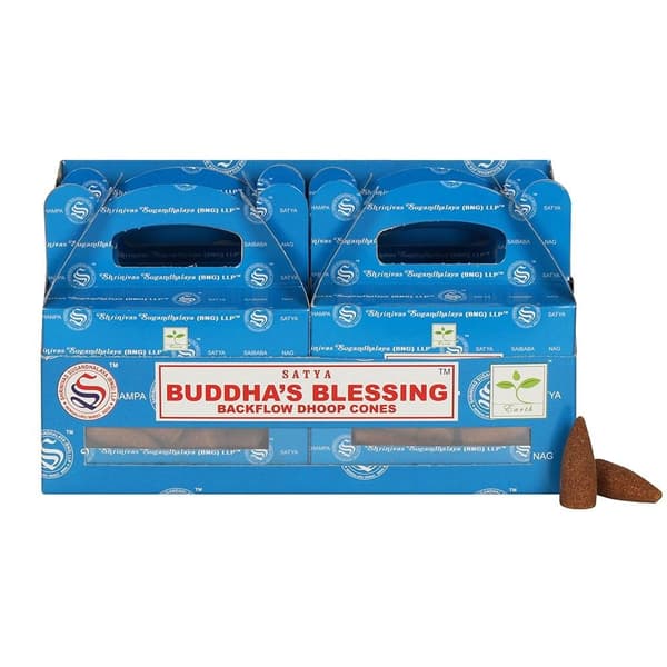 Satya Buddhas Blessing Backflow Incense Cones (Pack of 144)