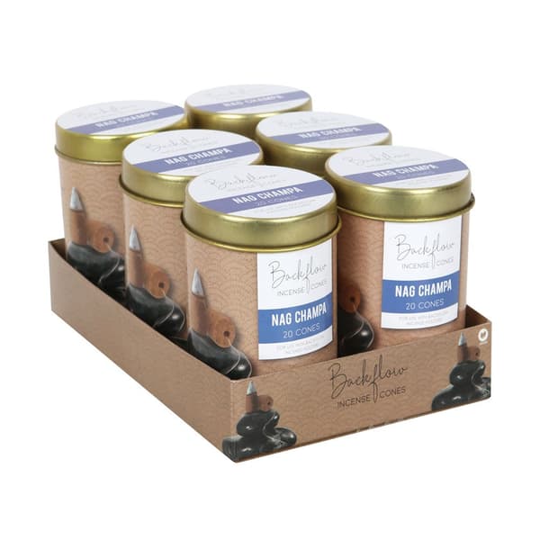 Something Different Elements Nag Champa Jumbo Backflow Incense Cones (Pack of 120) Brown/Gold One Size