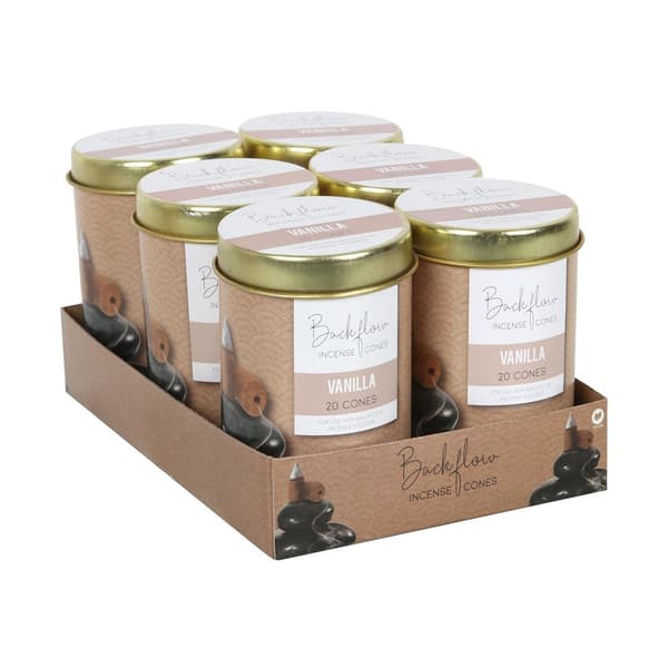 Something Different Elements Vanilla Jumbo Backflow Incense Cones (Pack of 120) Brown/Gold One Size