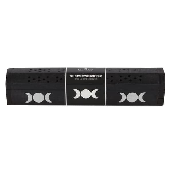 Elements Sage Triple Moon Wooden Incense Gift Set Black/White One Size