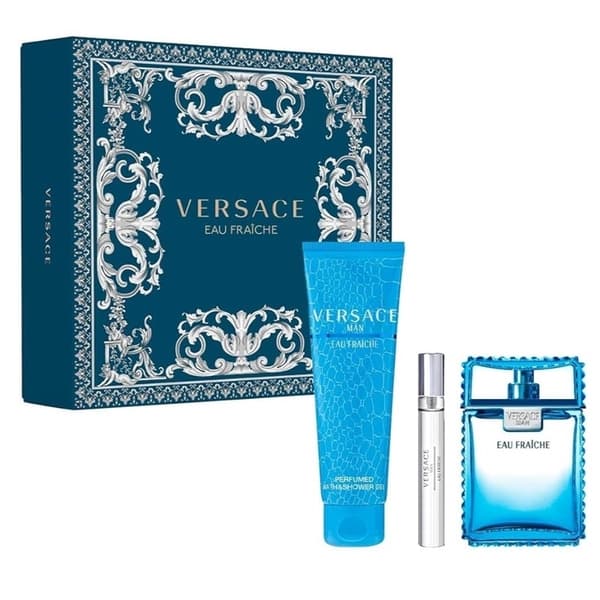 Versace Versace Gavesett Man Eau Fraiche Edt 100ml + Edt 10ml + SG 150ml